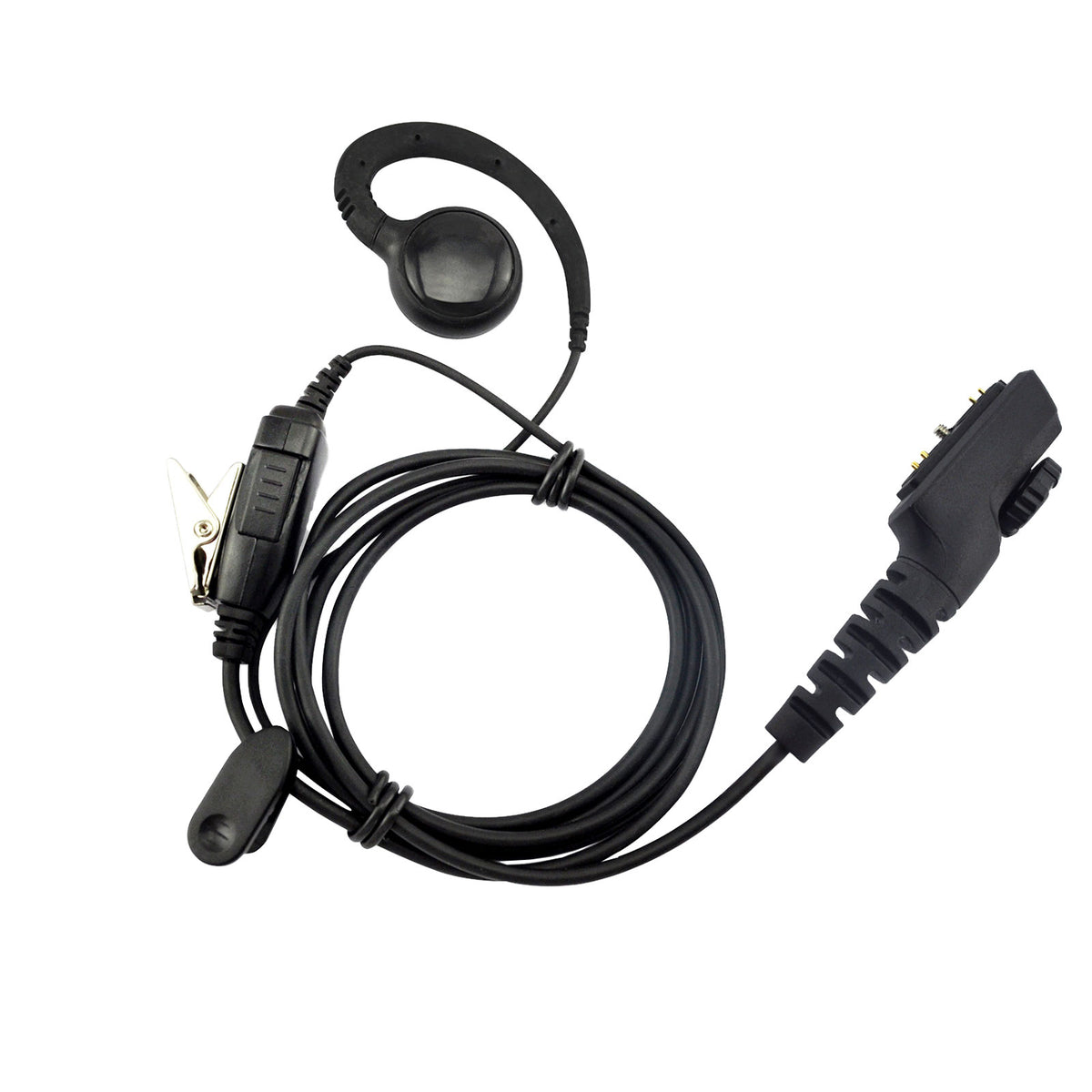 Two-Way Radio Earpiece Inline Swivel Mic for Hytera PD752 PD782 PD980 ...